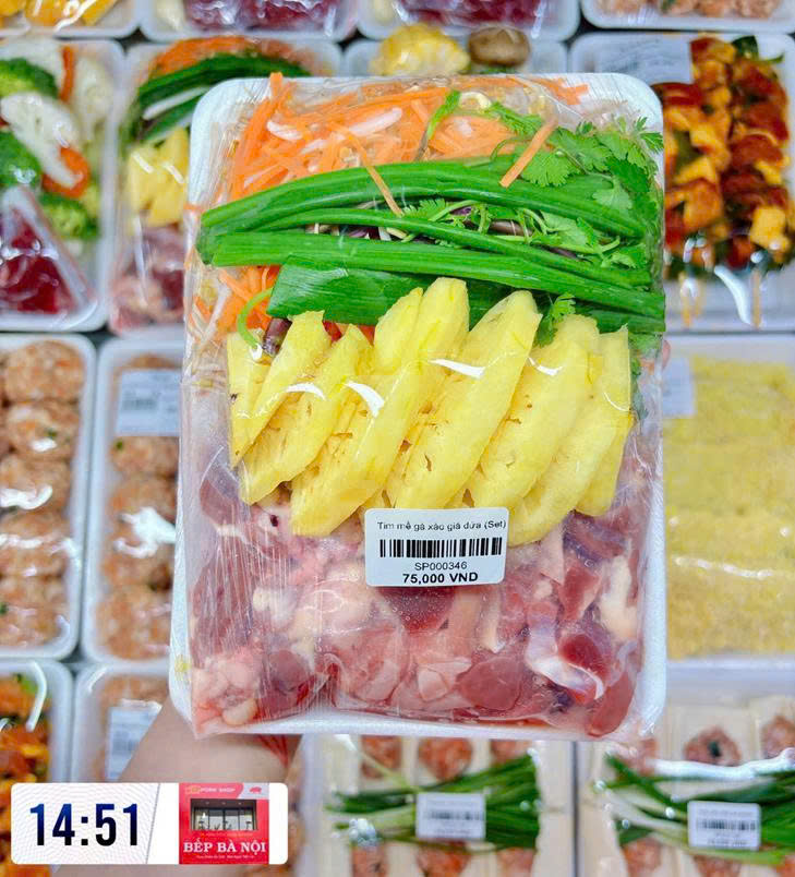 Tim mề gà xào giá dứa