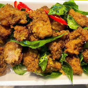 Thịt xiên lá mắc mật